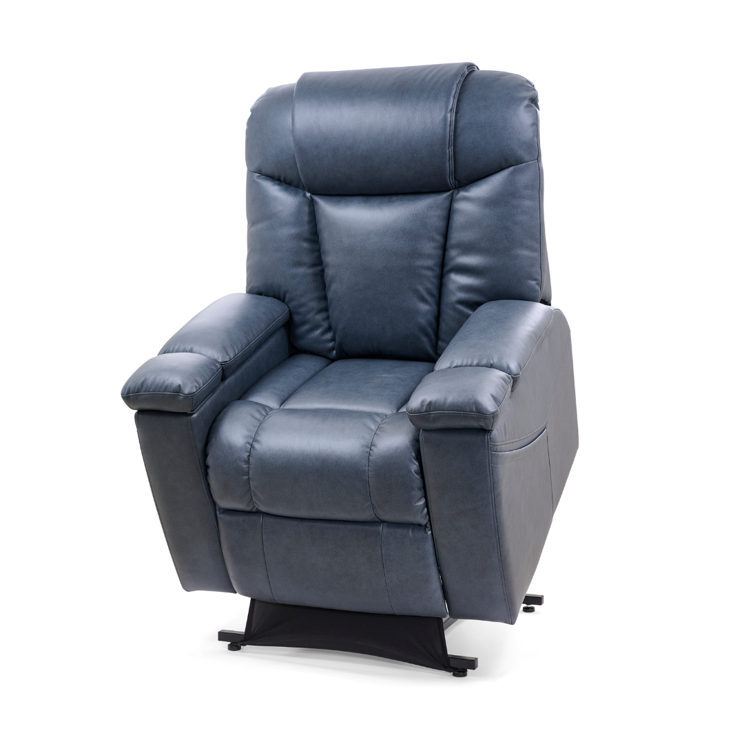 Golden Technologies PR442 Rhea Assisted Lift Chair with Heat Wave Technology - Lagoon in raised state